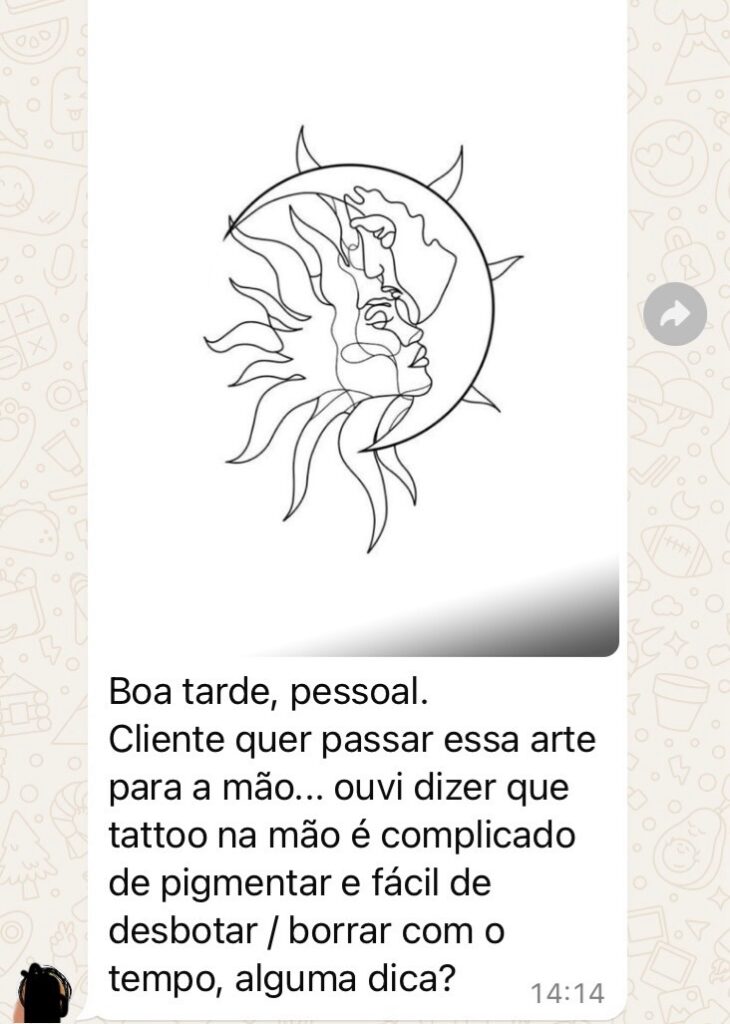 Tatuagem na mão